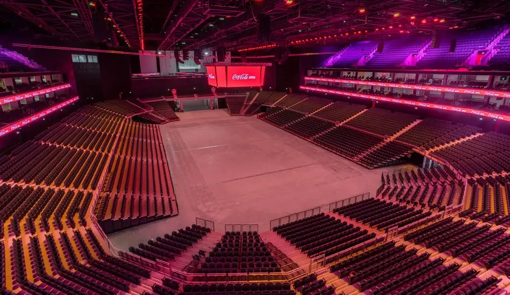 Coca-Cola Arena Dubai interior.