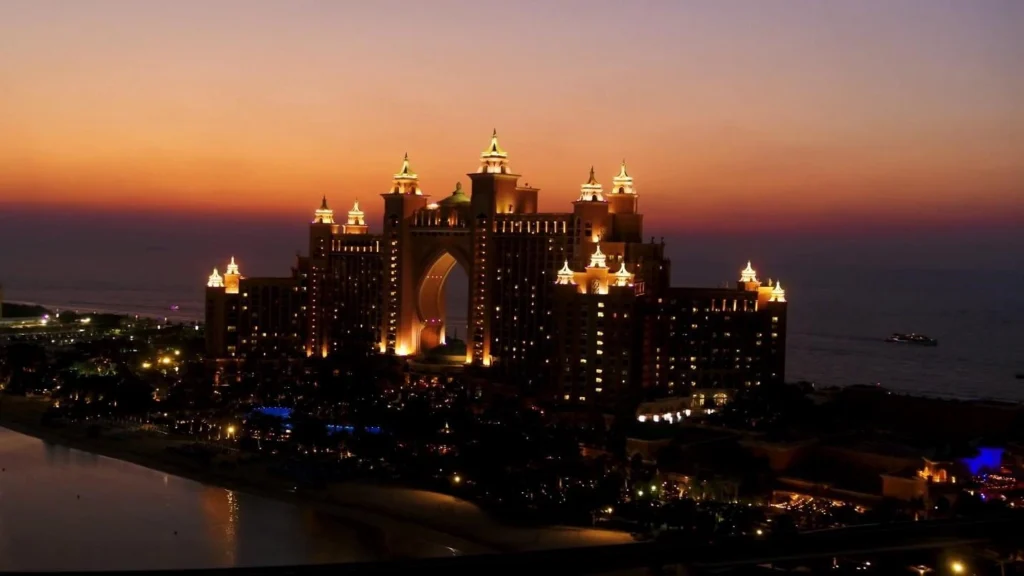 Sunset over the sky glowing in rich orange and amber hues