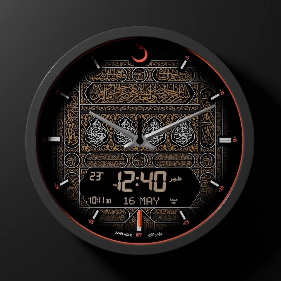 Premier 360 Leather watch with black dial, silver case, and brown leather strap