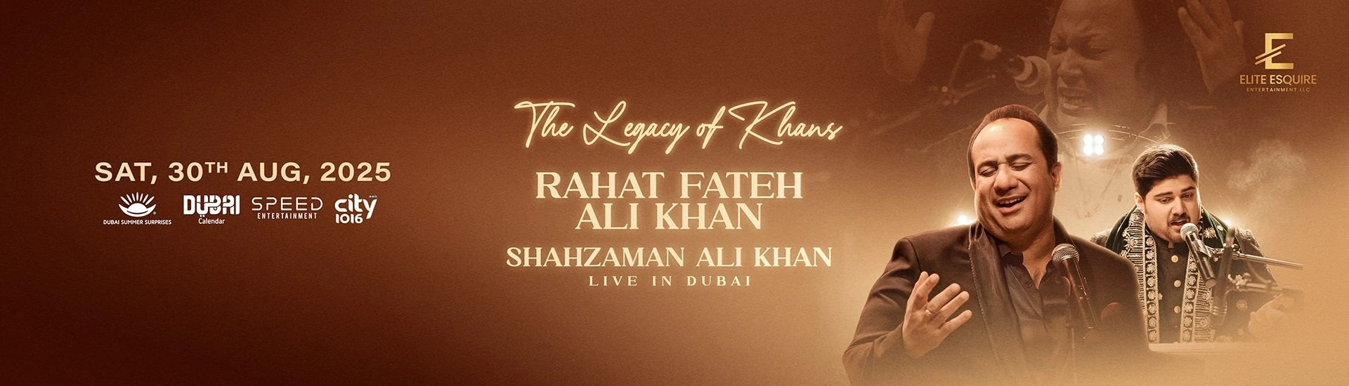 Rahat Fateh Ali Khan and Shahzaman Ali Khan live concert in Dubai on August 30, 2025.